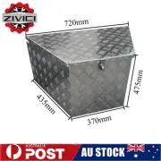 Aluminum Checker Plate Tool Box for Trailer Drawbar Top Open 720L/370Lx435x475mm