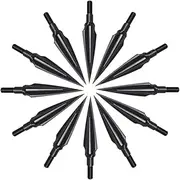 12pcs Broadheads, Hunting Arrow Replacement Tips , 135Grain Arrow Head Points Suit for Archery Compound Recurve Bow Bolts Arrows