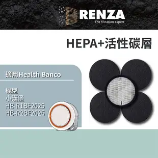 RENZA濾網 適用Health Banco 小漢堡 e2F HB-R1BF2025/R2BF2025 HEPA活性碳