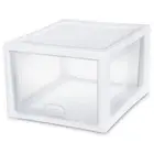 Sterilite 27 Quart Stacking Storage Drawer, Stackable Plastic Bin Drawer, 4 Pack