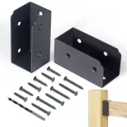 4 Pcs Stainless Steel Deck Railing Brackets Connectors 2"X4" (Actual 1.5"X3.5")