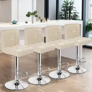 4x ALFORDSON Bar Stools L Shape Beige