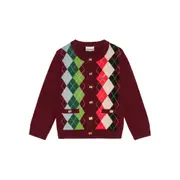 [Ganni] Ganni Argyle-pattern Cardigan XS RED