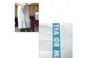 Coffee, Tea or Me Blue White Master Chef Half Cotton Apron 86 x 96 cm