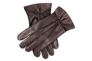 DENTS Mens Premium Kangaroo Leather Cashmere Lined Gloves Winter Gift - Brown