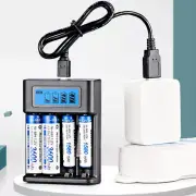 4 Slot LCD AA AAA USB Battery Charger For NIMH NICD AA AAA Rechargeable Battery