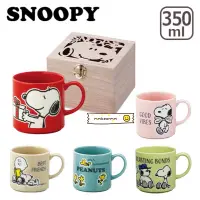 在飛比找蝦皮購物優惠-日本正版 日本製 史努比 SNOOPY 陶瓷馬克杯 附造型木