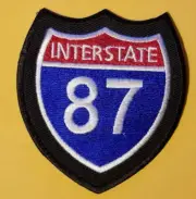 US Primary Interstate 87 Highway approx 2.75x3" Embroidered Patch *