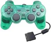DARLINGTON & Sohns Controller Grün Transparent passend für Playsation 2 PS2 PSX PSOne PS1 Playstation 1 Controller Analog Gamepad Joystick Joypad PS 2 Durchsichtig