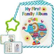 LeoLeoii Baby Photo Albums,Animal Pattern Soft Photo Cloth Book with Star Hook | Holds 17 Photos, Keepsake Record Book for Kids, Family Baby Photo Albums (D)