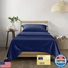THREAD SPREAD 100% Egyptian Cotton Sheets Twin Size Bed Set - 3 PC 600 Thread
