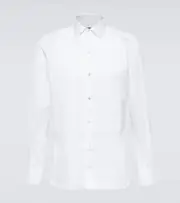 [Zegna] Zegna Cotton piqué tuxedo shirt UK 17 white