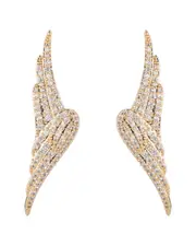 Eye Candy LA The Luxe Collection CZ Angle Wing Dangle Earrings