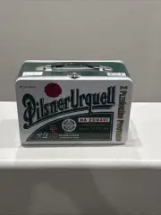 Pilsner Urquell Czech Beer Collectible Handle Tin Lunch Box