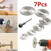 7pcs HSS Mini Circular Saw Blade Set with Extension Rod Cutting Wheel