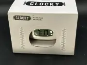 White Clocky Alarm Clock On Wheels Extra Loud for Heavy Sleeper Moving Rolling