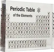 Periodic Table with Real Elements Inside, Acrylic Periodic Table Display Stand for Kid, Students, Teacher, Science Lovers, Chemistry Chart Tools, Gifts and Crafts Decoration