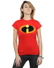 Absolute Cult Disney Women's The Incredibles Costume Logo T-Shirt Red Large