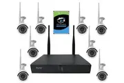 Elinz 8CH CCTV Wireless Security System 2MP IP WiFi 8x Camera 1080P NVR Outdoor 1TB H265