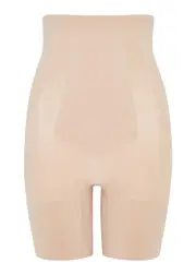 Spanx OnCore High-Waisted Mid-Thigh Shorts - Nude - S (UK8-10 / S) S (UK8-10 / S)