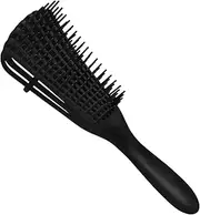 (1 pc, Black) - Detangling Brush for Afro America/African Hair Textured 3a to 4c Kinky Wavy/Curly/Coily/Wet/Dry/Oil/Thick/Long Hair, Knots Detangler Scalp Massage Comb Hair Detangler for Women (1 pc, Black)