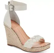 Dolce Vita Espadrille Sandals Size 9.5 White Ankle Strap Open Toe NEW