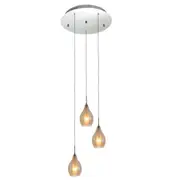 Bailey LED 3L Spiral Pendant Lights Amber | Marden Designer