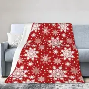Throw Blanket Snowflake Woven Sofa Covers Machine Washable Modern Multicolor