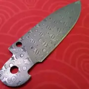 1PC. 1:1 Damascus Steel Replacement Blade for Benchmade 535 Bugout 58 HRC Clip