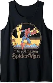 [Marvel] The Amazing Spider-Man Retro City Circle Portrait Tank Top