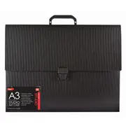 Jasart A3 Studio Art/Craft Case School Artworks Storage Organiser/Holder BLK