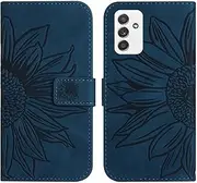 Compatible with Samsung Galaxy M13 4G Cover,Compatible with Samsung Galaxy M13 4G Flip Kickstand Card Slots Magnetic Closure Phone Case Blue