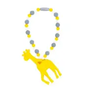 Nummy Beads Yellow Giraffe Teether Toy Attaches To Baby Carrier, Car Seat, Hi...