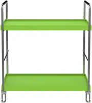 2 Tier Stackable Spice Storage Rack Shelf - Free Standing Cabinet and Counter Or