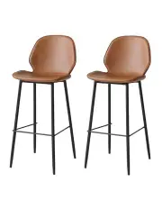 [Levede] 2x Counter Bar Stool in Tan