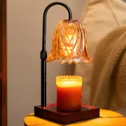 Candle Warmer Lamp w/ 2 Bulb,Dimmable Candle Lamp Warmer,Adjustable Height,Timer