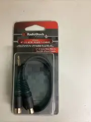 RadioShack 9" Audio Y-Cable 3.5mm Gold-Plated Male to Dual RCA Phono 42-2542