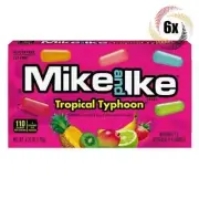 6x Packs Mike & Ike Tropical Typhoon Assorted Chewy Flavored Candy - 4.25oz