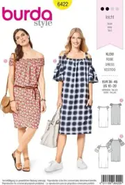 Burda Sewing Pattern 6422 Dresses Casual Misses Size 10-20