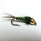Three (3) Bead Head Pheasant Tail Nymph - wire body - Mayfly nymph