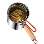 Deep Fryer Pot 304 Stainless Steel Tempura Frying Stove Top Chicken Wings Fryer