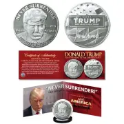 Donald Trump MUGSHOT Nickel-Silver Proof 1 OZ 39mm Tribute Coin w/ Panoramic COA