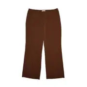 COLDWATER CREEK NEW $40 Flat Front Bootcut Dress Pant Brown Size 16