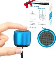 SEVENKA 2 Mini Speakers, 3W Portable Small Wireless Speakers with Blue