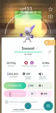 Pokémon Go Below 500 CP Hisui Sneasel For PvP Little Cup Or Great League!