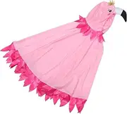 Generic Flamingo Hooded Cloak Costume for Adults Eye Catching Flamingo Cape for Halloween Christmas Cosplay and Party Dress Up Events