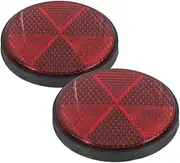 2pcs Bicycle Reflector Adhesive Auto Reflectors Safety Round Reflectors Cycling Reflector Reflectors for Post Light Reflectors Car Backpack Reflector Reflectors Red