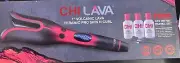 CHI 1" Volcanic Lava Ceramic Pro Spin N Curl Hair Curler + Travel Set | 3636