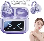 Touchscreen Earbuds | Smart Wireless Headset Waterproof - AI Translation Sports Clip Earplugs Noise-Cancelling Audio Audio Earphones for Travel Sleeping Adventures Commute Daily Use Outdoor