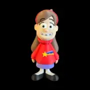 UNPAINTED Gravity Falls Mabel 3D Printed Model Kit 6" Tall (03-24)